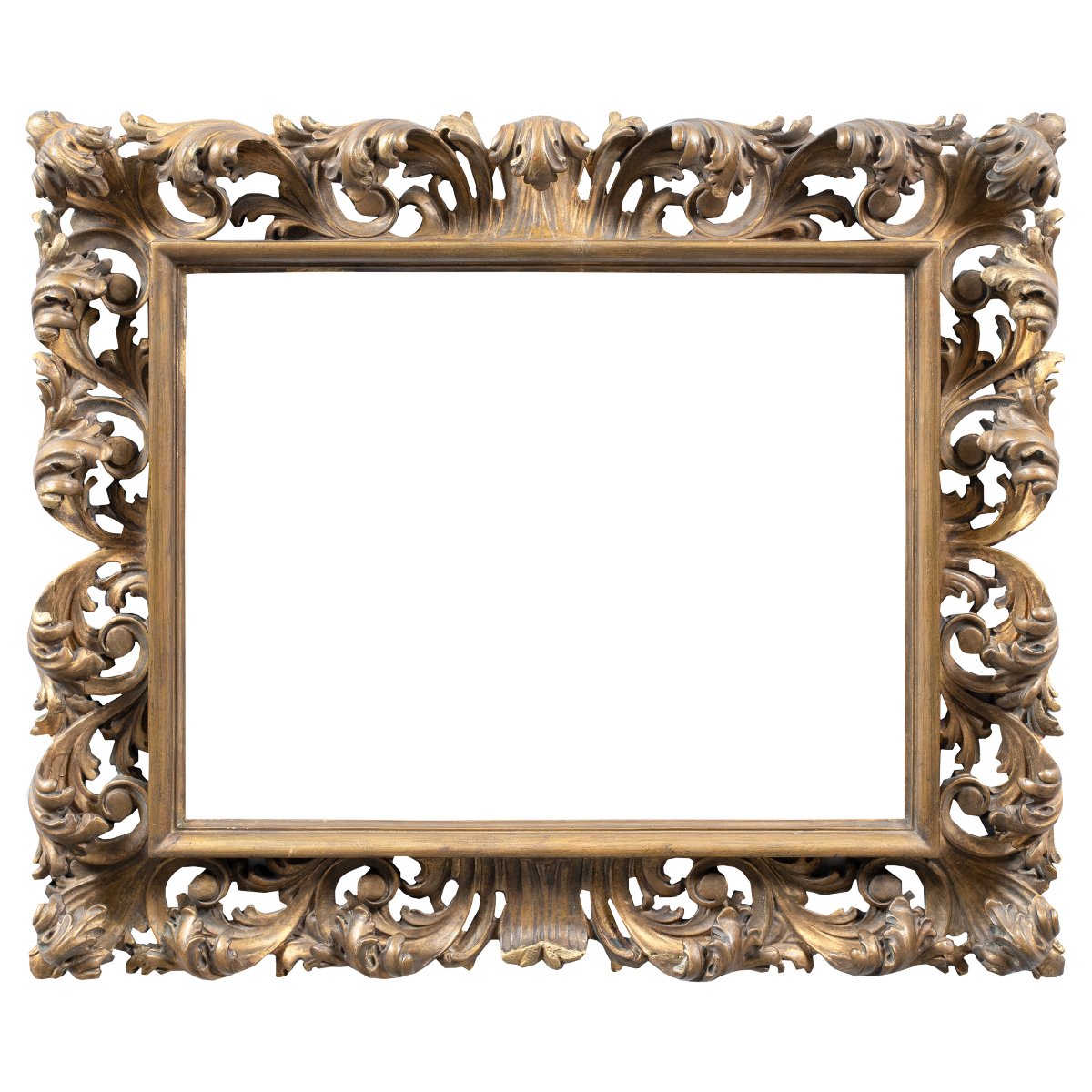 Carved And Gilded Wood Frame. Italy, 19th Century.
