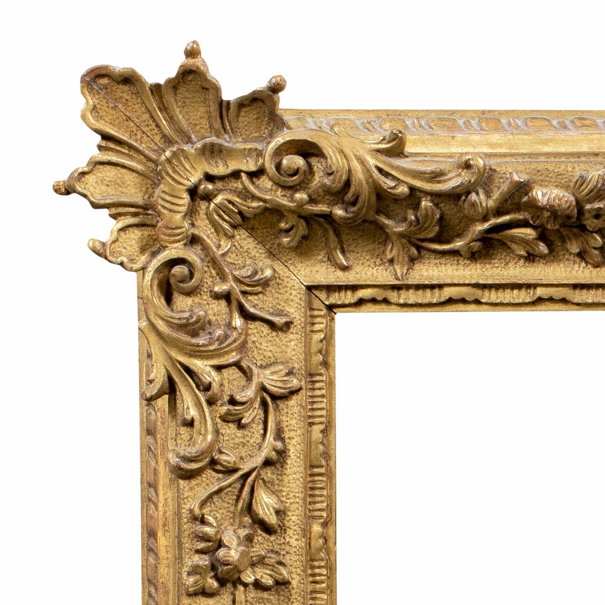 Carved And Giltwood Frame. Venetian Production, Early 20th Century.-photo-3