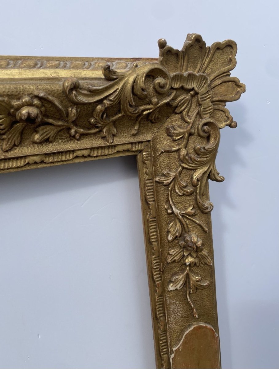Carved And Giltwood Frame. Venetian Production, Early 20th Century.-photo-3