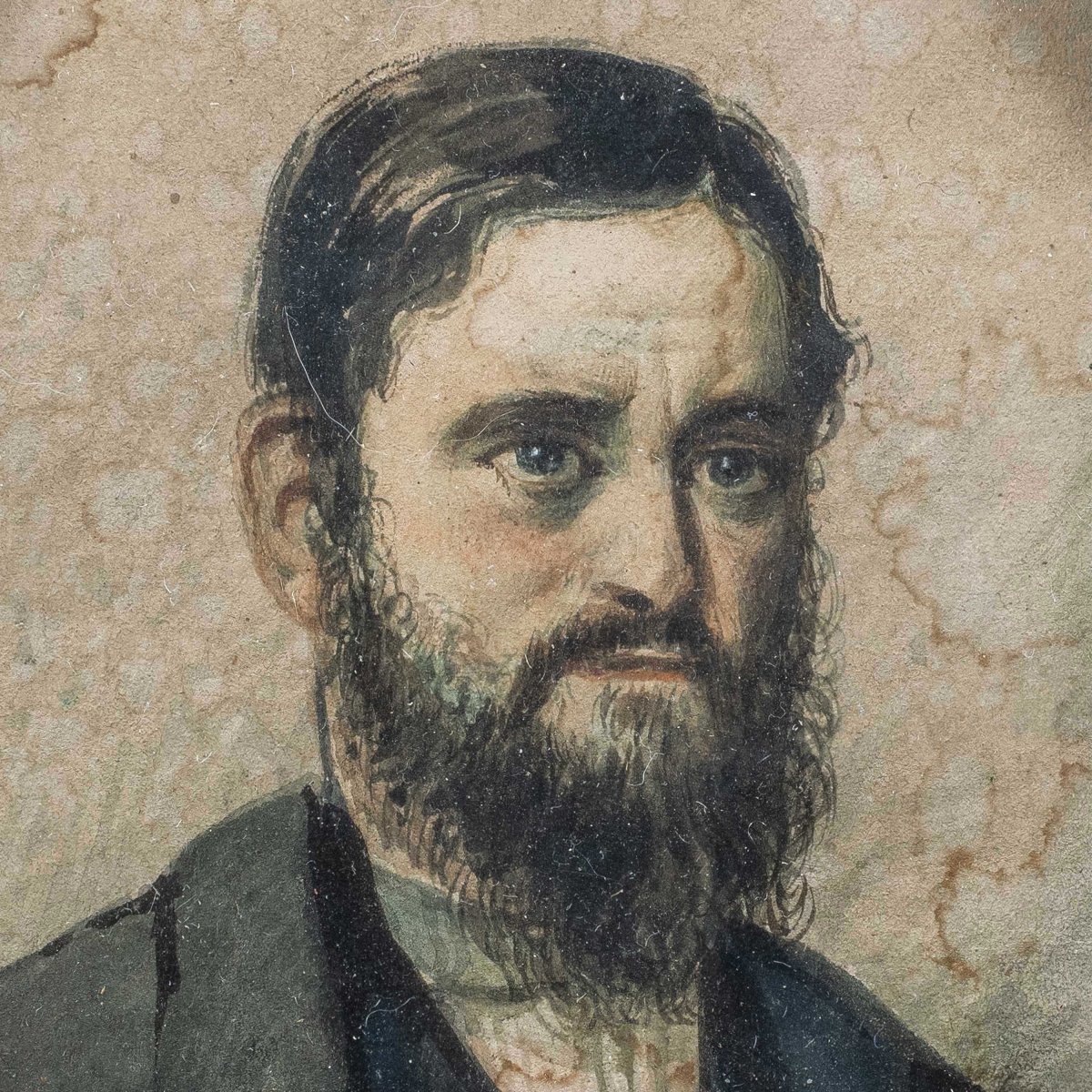 Peintre européen (XIXe siècle) - Portrait d'un gentilhomme.-photo-3