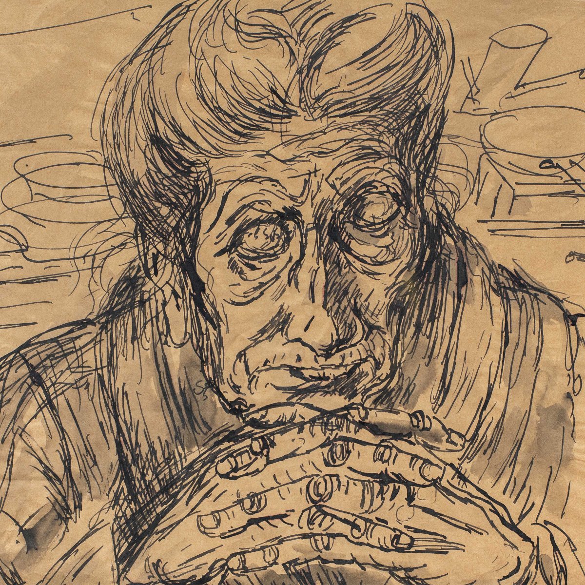 Giuseppe Migneco (Messine 1903 - Milan 1997) - La Diseuse de bonne aventure.-photo-3
