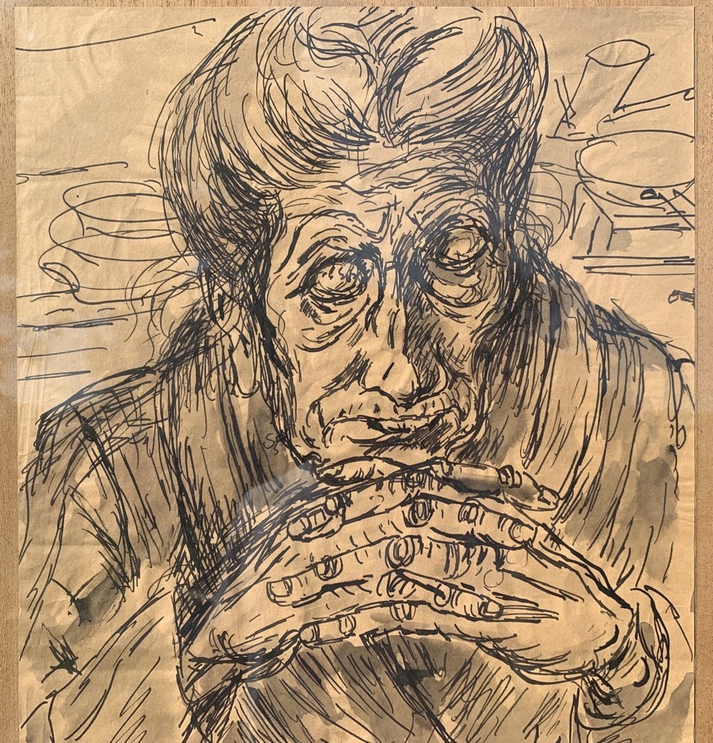 Giuseppe Migneco (Messine 1903 - Milan 1997) - La Diseuse de bonne aventure.-photo-3