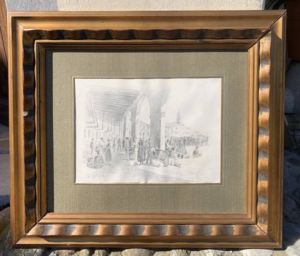 Guglielmo Ciardi (Venise 1842 - Venise 1917) - Marché de Badoere.-photo-4