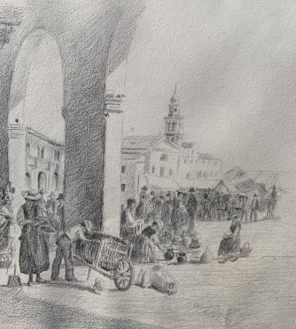 Guglielmo Ciardi (Venise 1842 - Venise 1917) - Marché de Badoere.-photo-2