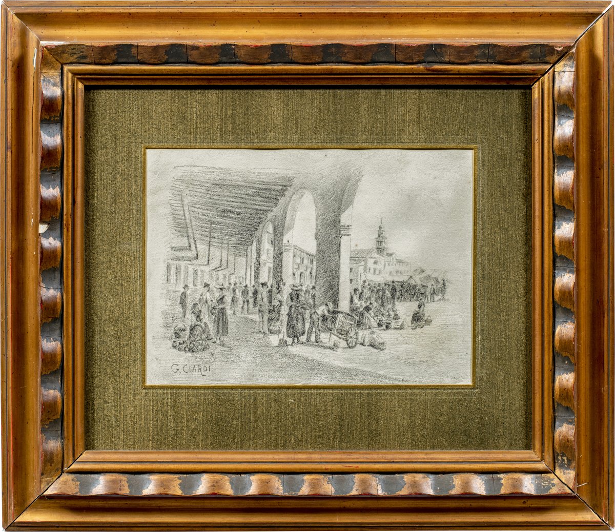 Guglielmo Ciardi (Venise 1842 - Venise 1917) - Marché de Badoere.