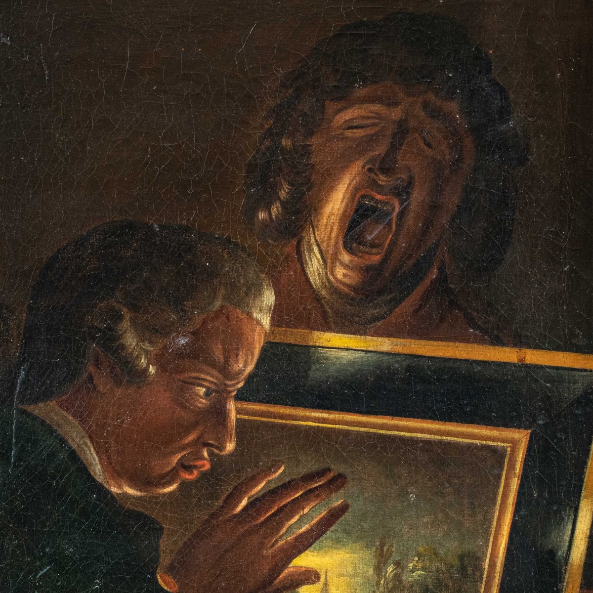 Peintre anglais (fin du XVIIIe siècle) - Le Connaisseur et le Garçon Fatigué.-photo-2
