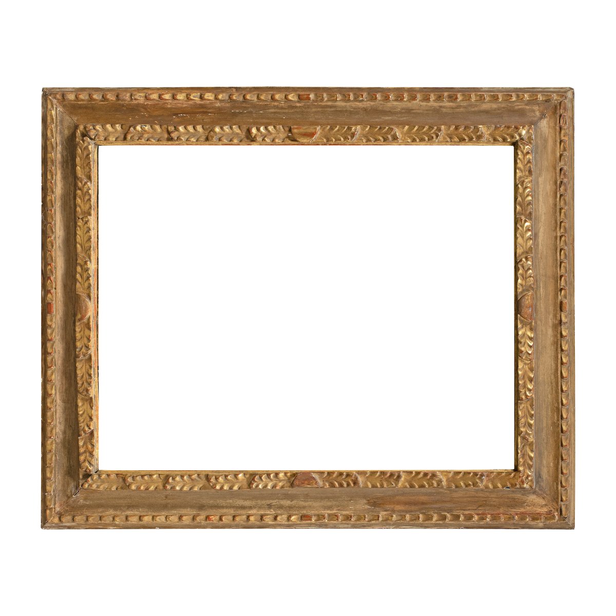 Carved Giltwood Frame With Mirror. Late 19th Century.