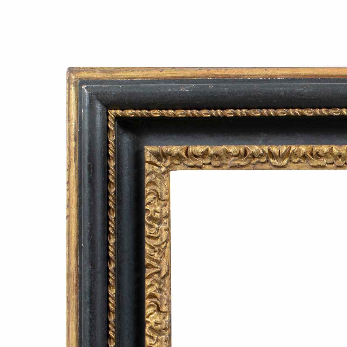 Carved, Ebonized And Parcel-gilt Wood Frame. Rome, Late 19th Century.-photo-2