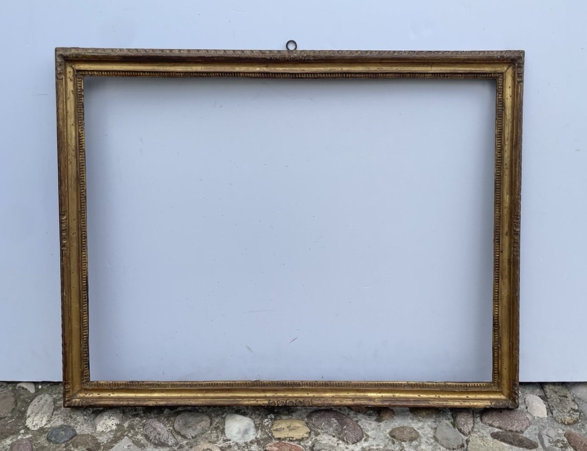 Carved And Gilded Wood "francesina" Frame. Venice, 18th Century.-photo-1