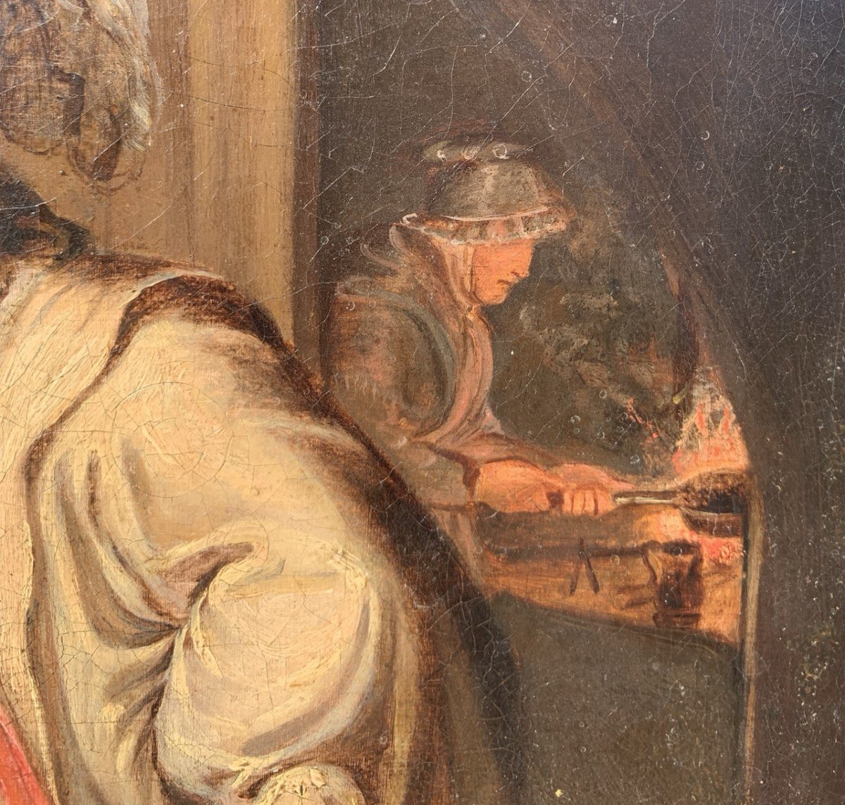 Peintre italien (XIXe siècle) – Dame et mousquetaire.-photo-1