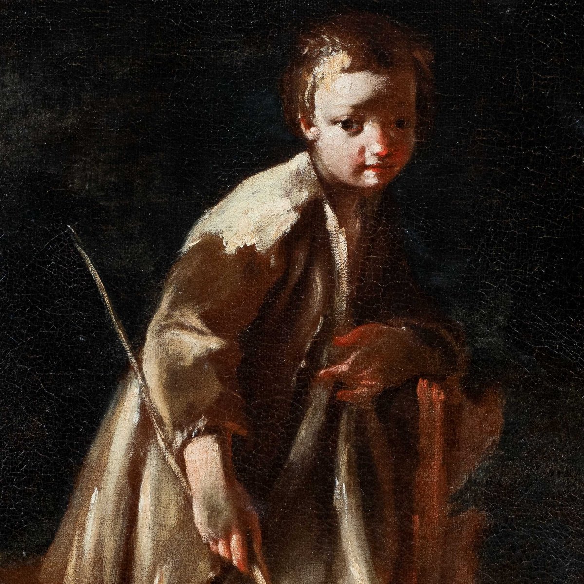 Giuseppe Maria Crespi, dit Lo Spagnoletto (Bologne 1665 - Bologne 1747) - Couple d'enfants.-photo-1