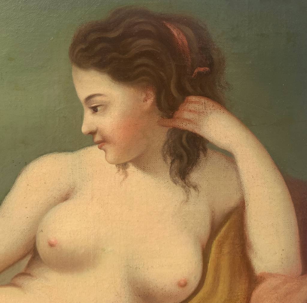 French Painter (18th–19th Century) - Reclining Female Figure.-photo-1