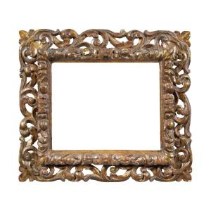 Baroque Frame In Lacquered Wood. Florence, 17th Century.