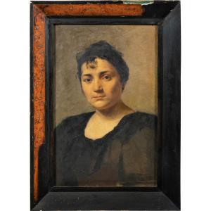 Peintre Italien (19e-20e Siècle) - Portrait De Jeune Fille.