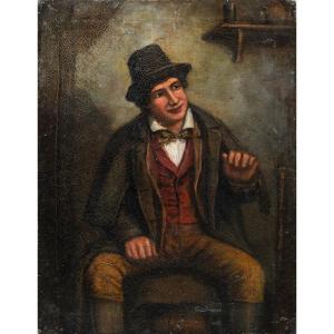 Charles Henry Cook (1830-1906) - Portrait d'Un Gentleman.