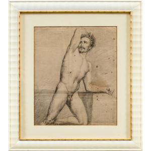 Italian Painter (19th-20th Century) - Academic Male Nude.