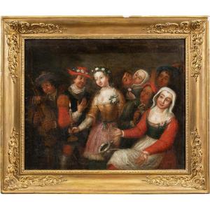 Peintre Hollandais (début XVIIIe Siècle) - Fête Dans Une Taverne Aux Chandelles.