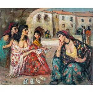 Georgette Nivert (french, C. 1900) - The Spanish Women.