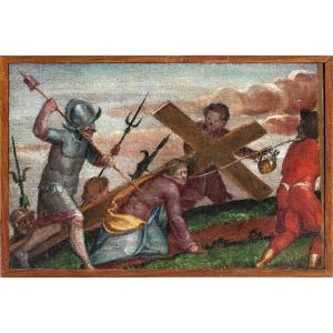 Peintre Italien (xvie Siècle) - Montée Au Calvaire.