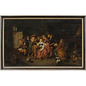 Dutch Painter (18th-19th Century) - Interior Of A Tavern.