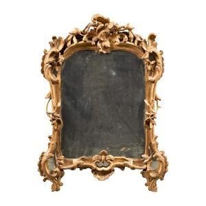 Carved And Gilded Wooden Mirror. Venice, 18th Century.