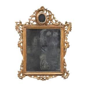 Carved And Gilded Wood Mirror. Venice, 18th Century.