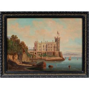 Italian Painter (early 20th Century) - Trieste, View Of Miramare Castle.