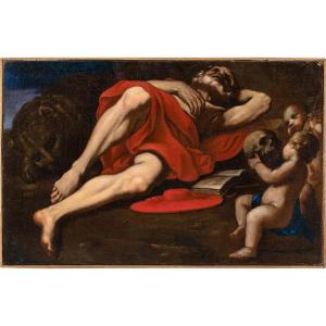 Caravaggesque Painter (17th Century) - Saint Jerome.