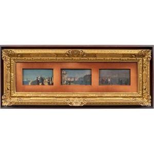 Beppe Ciardi (Venise 1875 - Quinto di Treviso 1932) - Triptyque de vues de Venise.