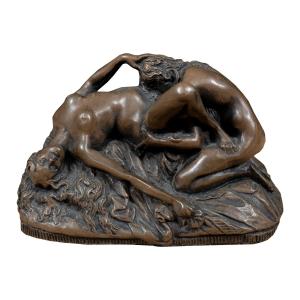 Patinated Bronze Sculpture - Erotic Scene. J. M. Lambeaux (1852-1908).