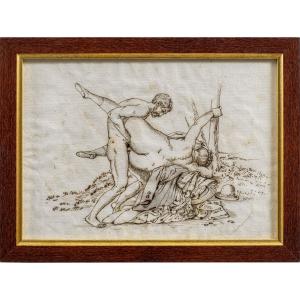 French Painter (19th Century) - Erotic Scene.