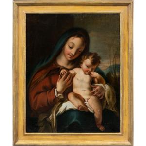 Nicola Grassi (zuglio 1682 - Venice 1748) Workshop - Madonna And Child.