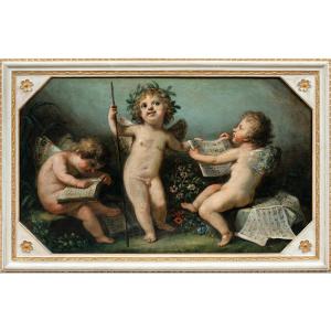 Fedele Fischetti (Naples 1732 - Naples 1792) - Allégorie de la Musique.