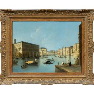Venetian Painter (18th-19th Century) - Venice, View Of The Grand Canal With The Palazzo Dei Cam