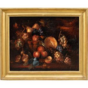 Italian Painter (19th Century) - Still Life With Fruit.