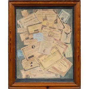 A.a. Lejeune (active 18th Century), Attributed - Trompe l'Oeil With Assignats And Documents.