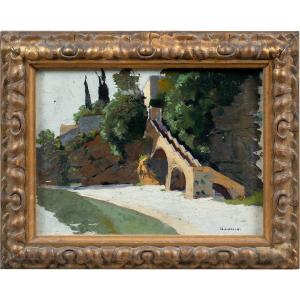 Ottone Zorlini (treviso 1891 - São Paulo 1967) - Landscape With Stairway.
