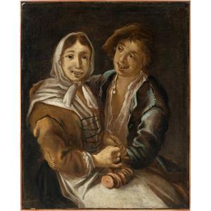 Entourage de Giacomo Francesco Cipper, dit Todeschini (XVIII) - Scène de genre.