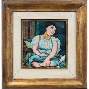 Domenico Cantatore (Ruvo di Puglia 1906 - Paris 1998) - Odalisque (Hommage à Delacroix).