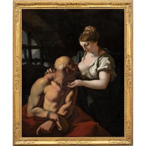 Giovanni Antonio Pellegrini (Venise 1675 - Venise 1741) - Charité romaine (Cimone et Pero).