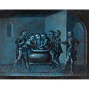 French Painter (18th Century) - Joseph Thrown Into The Cistern By His Brothers.
