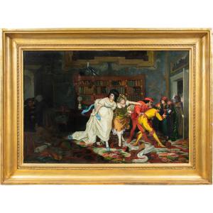 Vincenzo Colleoni (active In Venice In The Second Half Of The 19th Century) - Interior Scene.