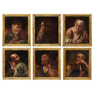 Circle Of Giambattista Piazzetta (venice 1683 - Venice 1754) - Six Apostles, Half-length.