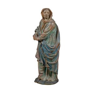 Sculpteur italien (XVIIe-XVIIIe siècle) - Vierge en prière.