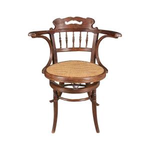Chaise de bureau en bois courbé et sculpté - Jacob & Josef Kohn, Vienne 1903/1904.