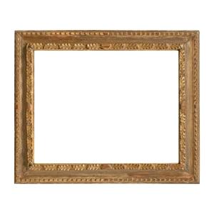 Carved Giltwood Frame With Mirror. Late 19th Century.