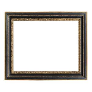 Carved, Ebonized And Parcel-gilt Wood Frame. Rome, Late 19th Century.