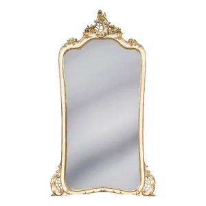 Mirror In Carved, Lacquered And Gilt Wood. Venice, Late 19th Century.