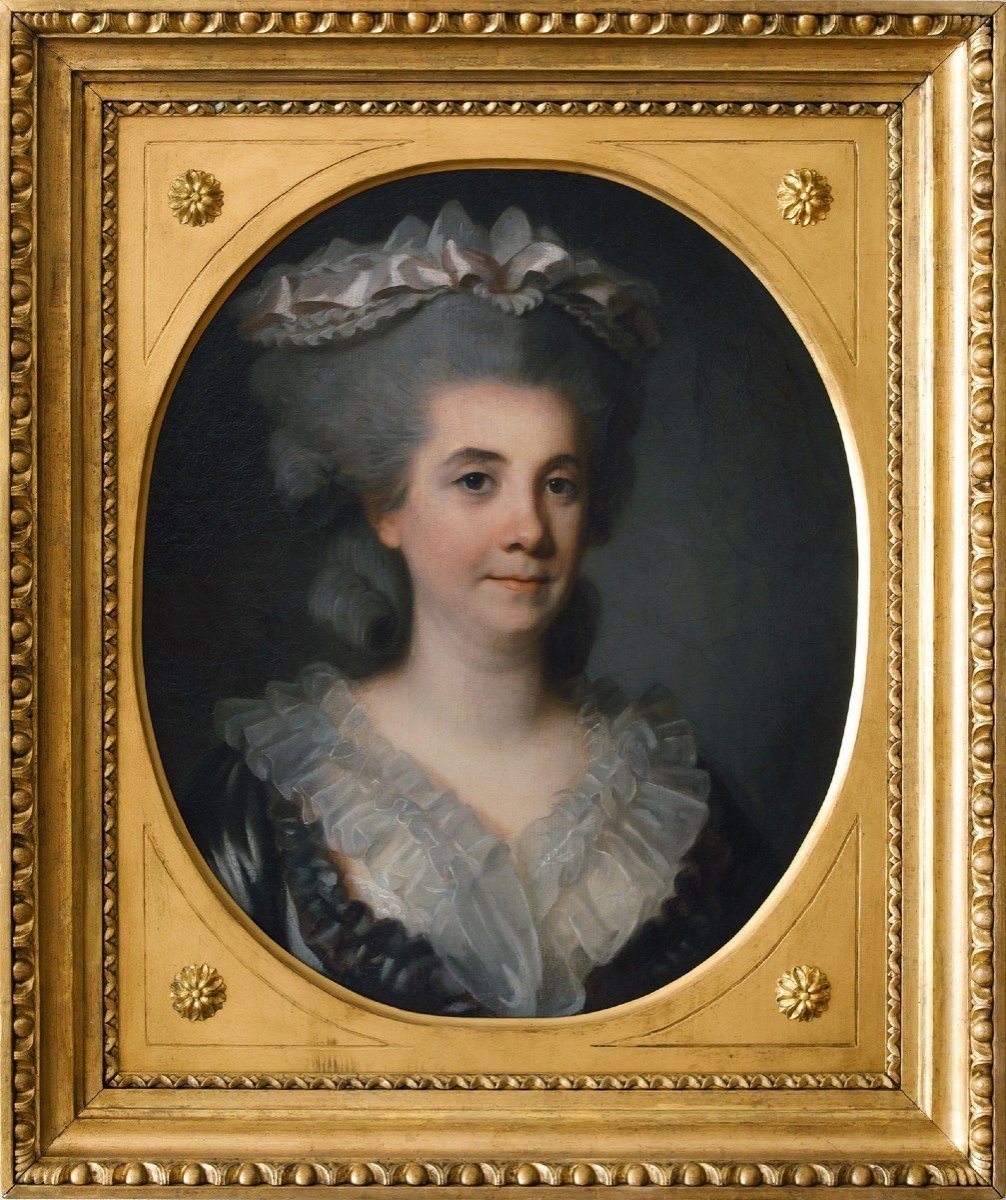 Portrait de Dame attribué à Joseph-Siffred Duplessis, vers 1780, Ancien Régime-photo-5