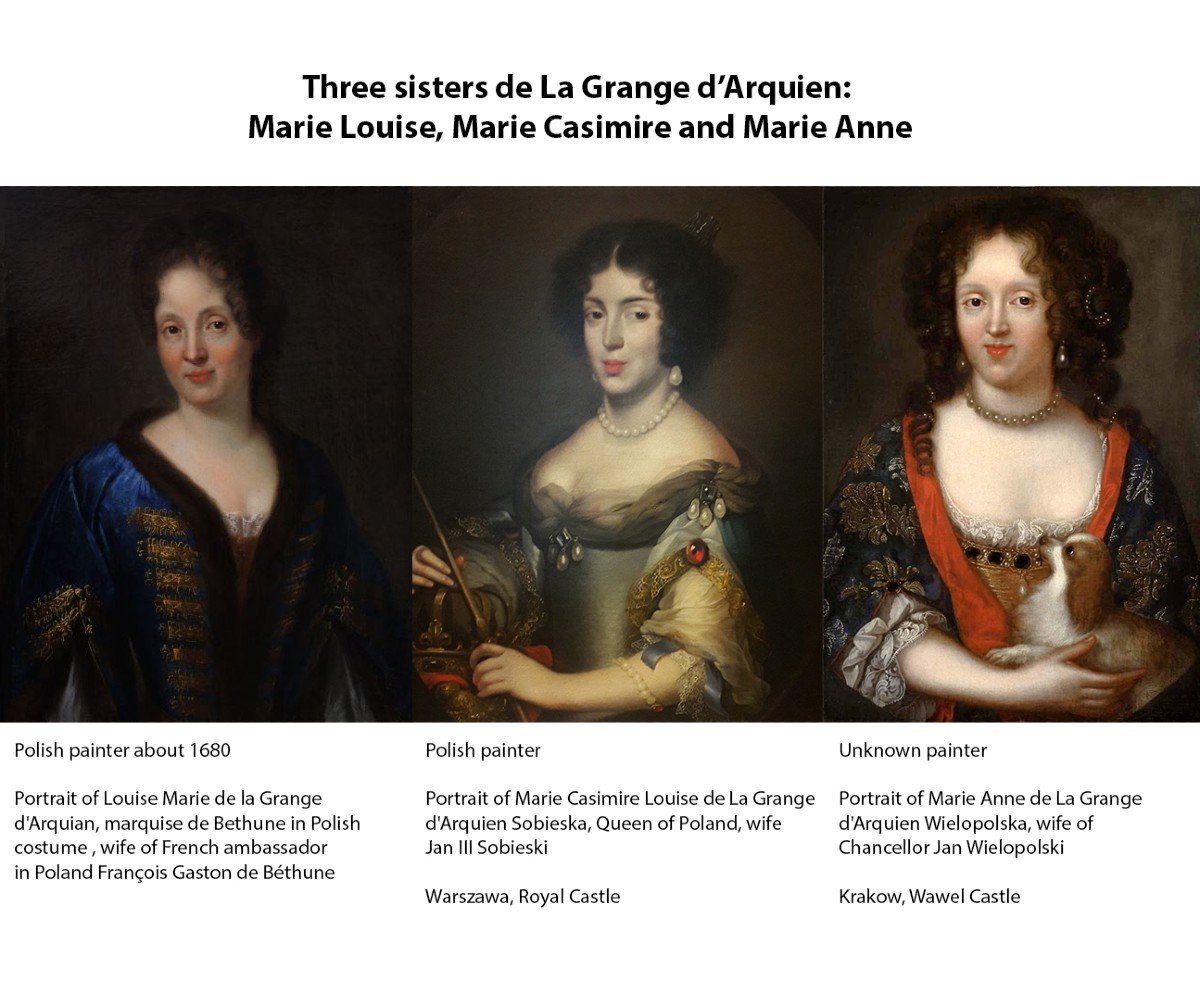 Polish Painter, Portrait Of Louise Marie De La Grange D’arquin-photo-3